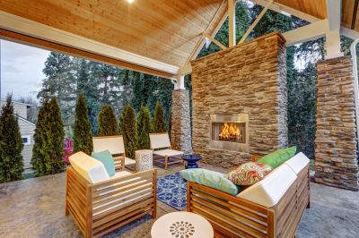 Outdoor Fireplace Setup